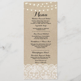 Menu Trouwreceptie Rustiek Jute Kant Winter