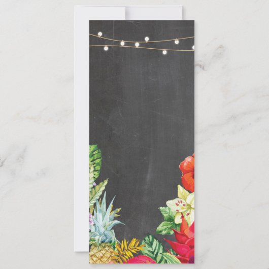 Menu Trouwreceptie Rustiek Krijt Aloha Kaarten (Achterkant)