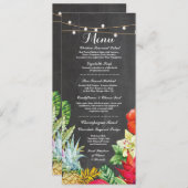 Menu Trouwreceptie Rustiek Krijt Aloha Kaarten (Voorkant / Achterkant)