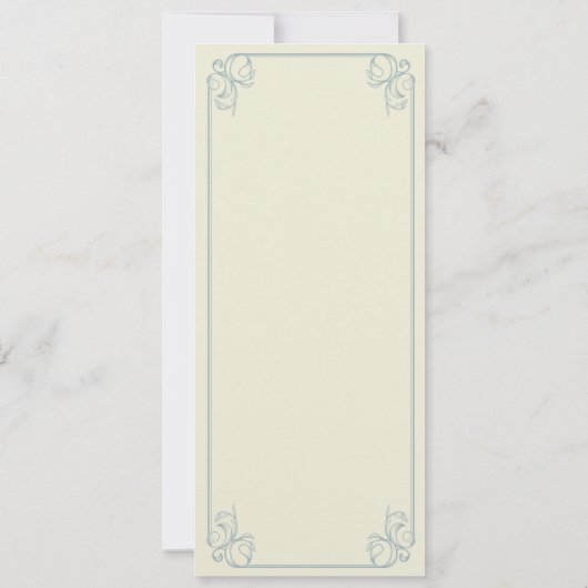 Menu Trouwreceptie Rustieke Bibliotheek boeken Men Kaart (Achterkant)