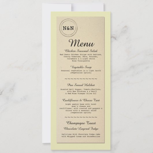 Menu Trouwreceptie Rustieke Bibliotheek boeken Men Kaart (Voorkant)