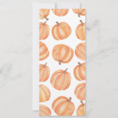 Menu Trouwreceptie Rustieke Pompoen Herfst Kaart (Achterkant)