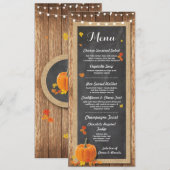 Menu Trouwreceptie Rustieke Pompoen Krijtkaart Kaart (Voorkant / Achterkant)