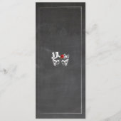 Menu Trouwreceptie Rustieke Schedels Rozen Menu's (Achterkant)