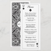 Menu Trouwreceptie Speelkaarten Aas van Schoppen Kaart (Voorkant / Achterkant)