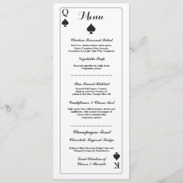 Menu Trouwreceptie Speelkaarten Aas van Schoppen Kaart