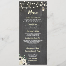 Menu Trouwreceptie Vuurvliegjes Potten Krijt Kaart