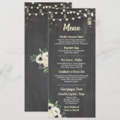 Menu Trouwreceptie Vuurvliegjes Potten Krijtkaarte (Voorkant / Achterkant)