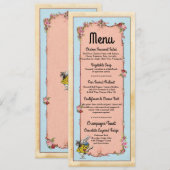 Menu Trouwreceptie Wonderland Konijn Kaarten (Voorkant / Achterkant)