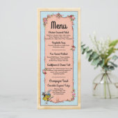 Menu Trouwreceptie Wonderland Rabbit Kaarten (Staand voorkant)