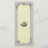 Menu Trouwreceptie Wonderland Theepot Kaarten (Achterkant)