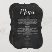 Menu - Uitnodiging van het Manuscript van het Chal (Voorkant / Achterkant)