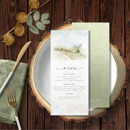 Menu V2 Sage ID786 waterverf Landscape Wedding