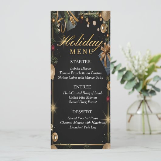 Menu Vakantiediner (Staand voorkant)