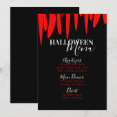 Menu Vampire Bloedhalloween Adult Party (Voorkant / Achterkant)