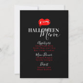 Menu Vampire Lip Blood Halloween Birthday Party (Voorkant)