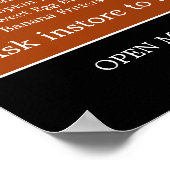 Menu van Chinees restaurant Poster (Hoek)