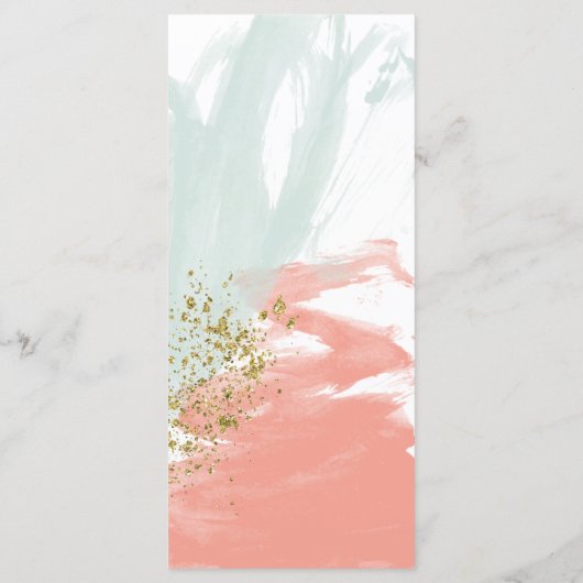 Menu van de bruidpartij Elegant (Achterkant)