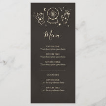 Menu van de cocktail van de Palmistry Witchcraft H