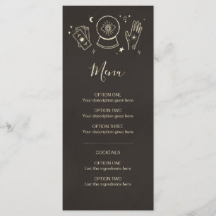 Menu van de cocktail van de Palmistry Witchcraft H