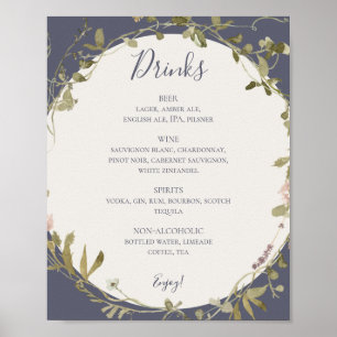 Menu van de Drinken van het lentes-Wildflower Dust Poster