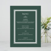 menu van de groene bruiloft (Staand voorkant)