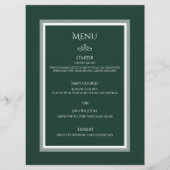 menu van de groene bruiloft (Voorkant)