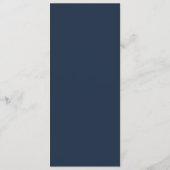 Menu van de marineblauwe nautische zee bruiloft (Achterkant)