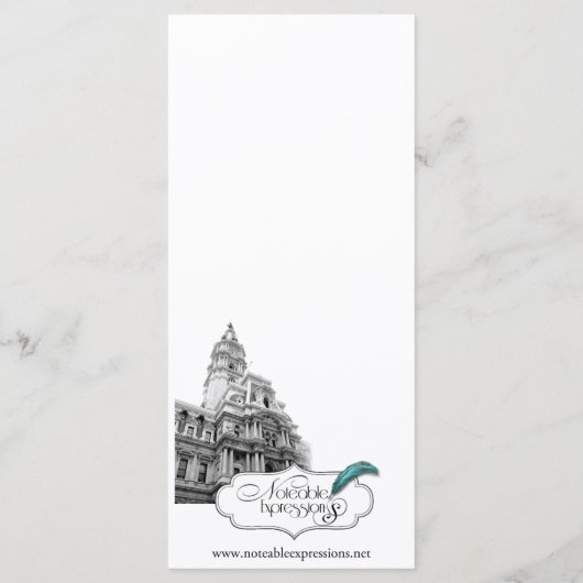 Menu van de weddenschap op de bestemming Philadelp (Achterkant)