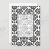menu van het diner , damask (Voorkant / Achterkant)