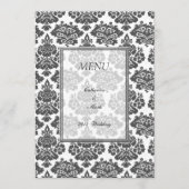 menu van het diner , damask (Voorkant)