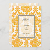 menu van het diner , damask (Voorkant / Achterkant)