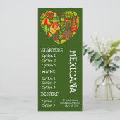 menu van het diner van het Mexicaanse restaurant (Staand voorkant)