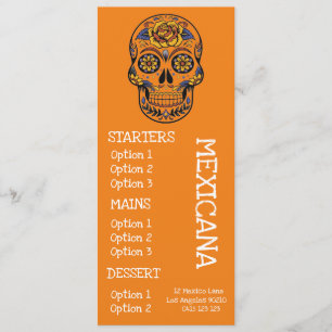 menu van het diner van het Mexicaanse restaurant b