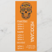 menu van het diner van het Mexicaanse restaurant b (Voorkant)