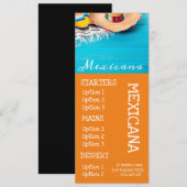 menu van het diner van het Mexicaanse restaurant b (Voorkant / Achterkant)