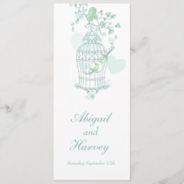 menu van het diner voor de bruiloft van groene en 