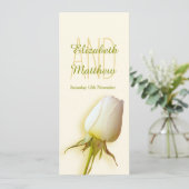 menu van het diner voor de huwelijksbruidroodbruin kaart (Staand voorkant)