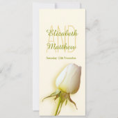 menu van het diner voor de huwelijksbruidroodbruin kaart (Voorkant)