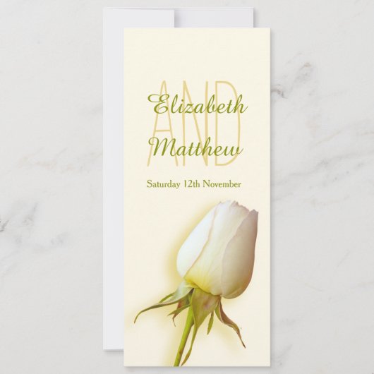 menu van het diner voor de huwelijksbruidroodbruin kaart (Voorkant)