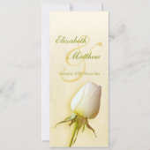 menu van het diner voor de huwelijksbruidroodbruin kaart (Voorkant)