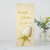 menu van het diner voor de huwelijksbruidroodbruin kaart (Staand voorkant)