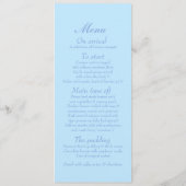 menu van het diner voor het diner voor de bruiloft (Achterkant)