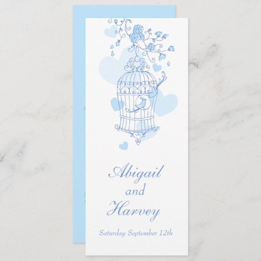 menu van het diner voor het diner voor de bruiloft (Voorkant / Achterkant)