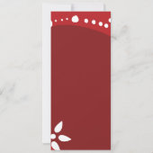 menu van het dinerfeest van Custom Red Valentijnse Kaart (Achterkant)