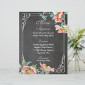 menu van het florkarton-bruiloft (Staand voorkant)