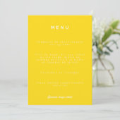 Menu van het huwelijk Colorus - Jaune Citron (Staand voorkant)