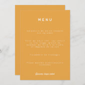 Menu van het huwelijk Colorus - Orange (Voorkant / Achterkant)