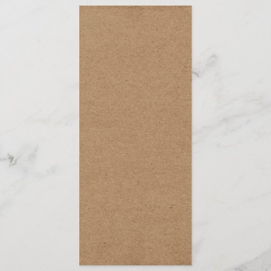 Menu van het Huwelijk van het Huwelijk van het (Achterkant)