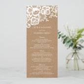 Menu van het Huwelijk van het Huwelijk van het (Staand voorkant)